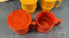 (8) TUPPERWARE CUPS WITH (6) LIDS AND 10IN DISH - 6