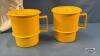(8) TUPPERWARE CUPS WITH (6) LIDS AND 10IN DISH - 7