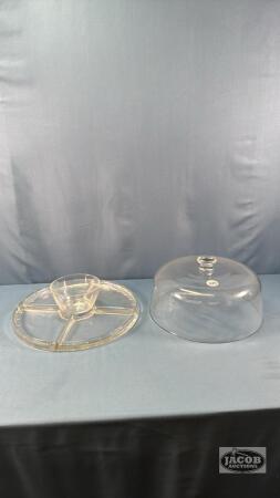 GLASS DIVIDED DIP TRAY