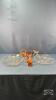 (2) SERVING PLATES WITH HORSE AND CHINA FIGURINES