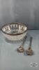 9.5IN METAL RIMMED SALAD BOWL WITH UNTENCILS