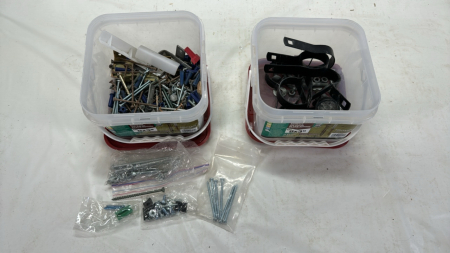 Assorted Screws and Pipe Straps