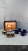 FARMALL SERVING TRAY WITH COBALT BLUE RELISH DISH