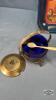 FARMALL SERVING TRAY WITH COBALT BLUE RELISH DISH - 7