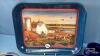 FARMALL SERVING TRAY WITH COBALT BLUE RELISH DISH - 8