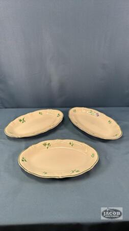 (3) 10IN LONG OVAL PLATES