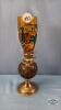 AMBER GLASS MINATURE OIL LAMP