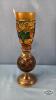 AMBER GLASS MINATURE OIL LAMP - 2