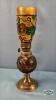AMBER GLASS MINATURE OIL LAMP - 4