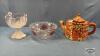 PRICE TEA POT WITH (2) GLASS BOWLS - 2