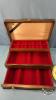 QUANTITY OF LAPEL PINS AND WOODEN JEWELRY BOX - 2