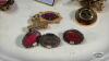 QUANTITY OF LAPEL PINS AND WOODEN JEWELRY BOX - 7