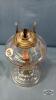 COAL OIL LAMP WITH AMBER ACCENTS IN BASE - 4