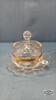 BUTTER DISH WITH GOLD TRIM