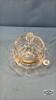 BUTTER DISH WITH GOLD TRIM - 2
