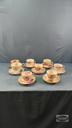 (8) CUPS AND SAUCERS
