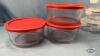 QUANTITY OF GLASS FOORD STORAGE CONAINERS - 2