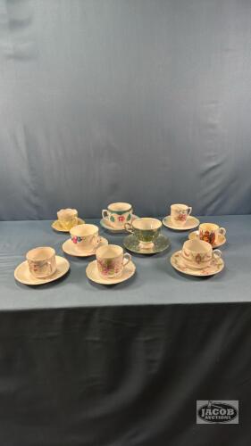 (9) CUPS AND SAUCERS