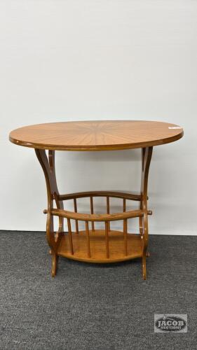 MAGAZINE RACK WITH OAK FINSIH