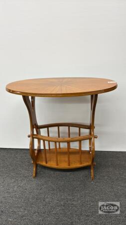 MAGAZINE RACK WITH OAK FINSIH