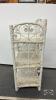 WHITE WICKER (3) SHELF STAND - 2