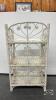 WHITE WICKER (3) SHELF STAND - 3