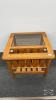 OAK END TABLE/MAGAZINE RACK WITH SMOKED GLASS TOP - 3