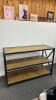 METAL AND WOOD (3) SHELF STAND