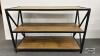 METAL AND WOOD (3) SHELF STAND - 2