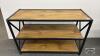 METAL AND WOOD (3) SHELF STAND - 3