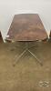 CHROME DROP LEAF ROUND TABLE - 2
