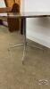 CHROME DROP LEAF ROUND TABLE - 4