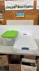 (2) CLEAR TOTES WITH LIDS