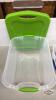 (2) CLEAR TOTES WITH LIDS - 6
