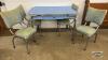 FIRE KROME FURNITURE TABLE WITH (4) FADED CHAIRS - 2