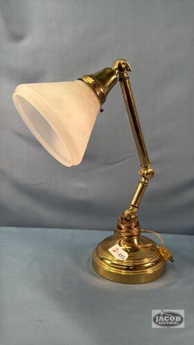 BRASS ADJUSTABLE ARM DESK LAMP