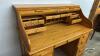 OAK WINNERS CIRCLE ROLL TOP DESK WITH KEYS - 5