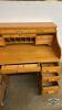 OAK WINNERS CIRCLE ROLL TOP DESK WITH KEYS - 8