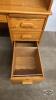 OAK WINNERS CIRCLE ROLL TOP DESK WITH KEYS - 11