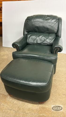 BARCA LOUNGER LEATHER RECLINER WITH OTTOMAN