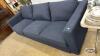 LARGE BLUE UPHOLSTERED SOFA - 3