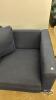 LARGE BLUE UPHOLSTERED SOFA - 4