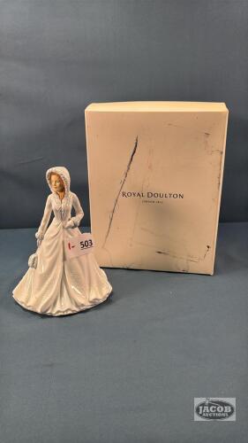 SIGNED ROYAL DOULTON " WHITE CHRISTMAS"