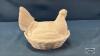 MILK GLASS HEN ON THE NEST - 6