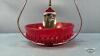 RUBY RED RELISH BOWL WITH SPOON - 2