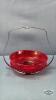 RUBY RED RELISH BOWL WITH SPOON - 5