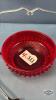 RUBY RED RELISH BOWL WITH SPOON - 4