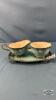 OLD FOLEY CREAM AND SUGAR WITH UNDER PLATE