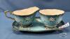 OLD FOLEY CREAM AND SUGAR WITH UNDER PLATE - 2
