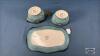 OLD FOLEY CREAM AND SUGAR WITH UNDER PLATE - 6